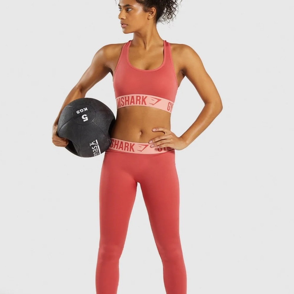 Gymshark Fit Leggings NWOT Orange/Coral Color - Picture 1 of 8